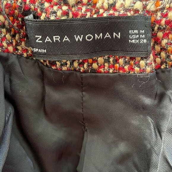 Zara Tweed Pom Pom Blazer Multicolor - Picture 3 of 6